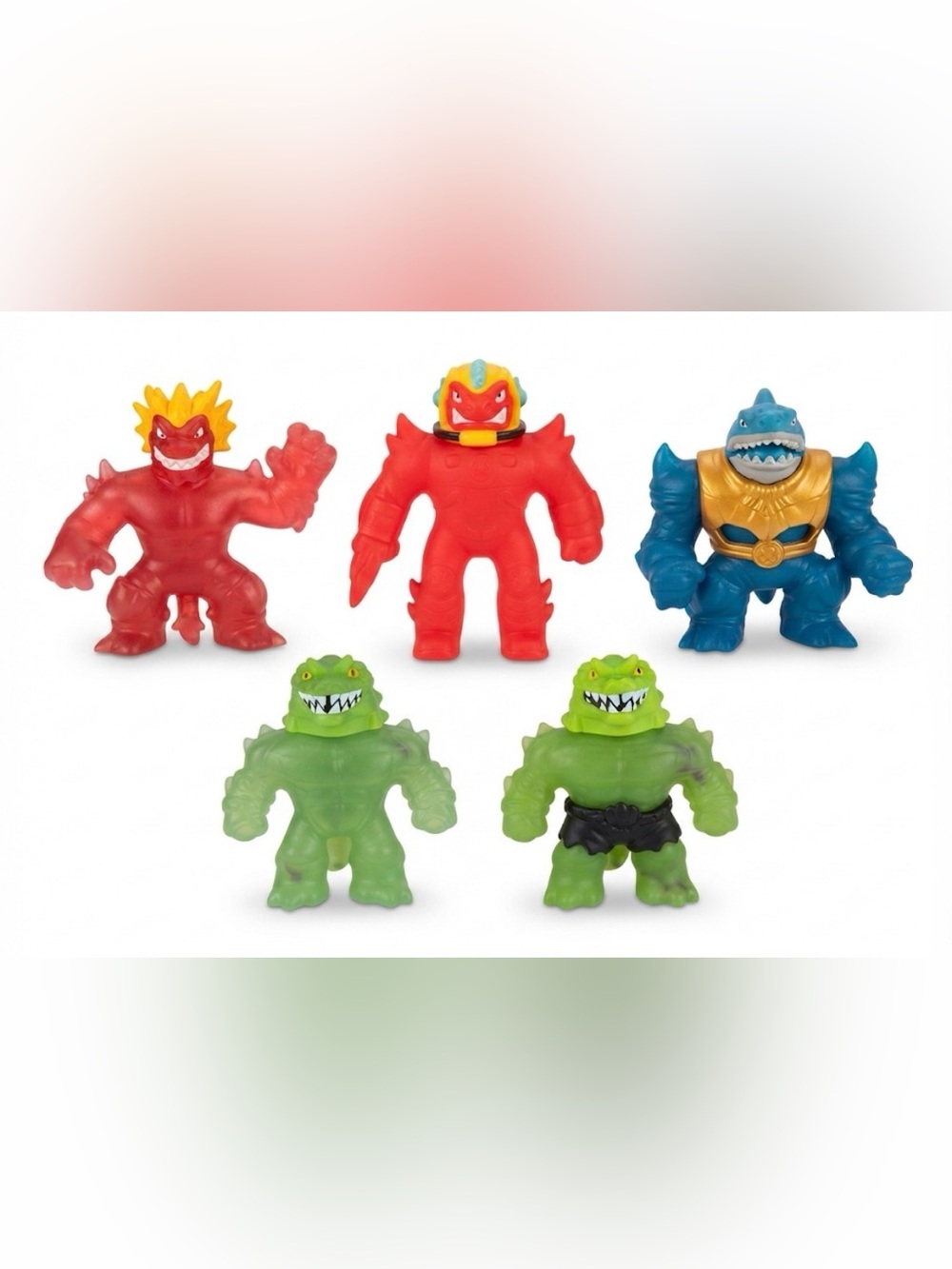Lot of 5 Heroes of Goo Jit Zu Stretchy Squishy Action Figures - Mixed Character